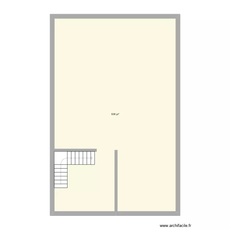 FG-68B. Plan de 1 Pièce et 87 m² FG-68B. Plan de 1 Pièce et 87 m²