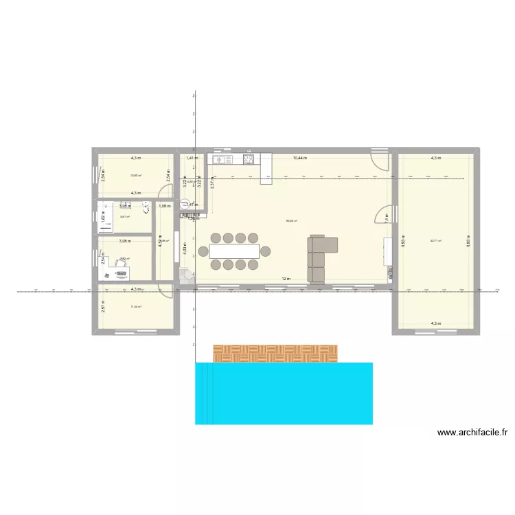 Maison Mercury. Plan de 8 et 171 m² Maison Mercury. Plan de 8 et 171 m²