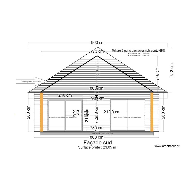 Fa&ccedil;ades. Plan de 