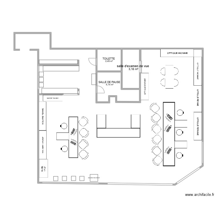 LISSAC. Plan de 3 pièces et 10 m2