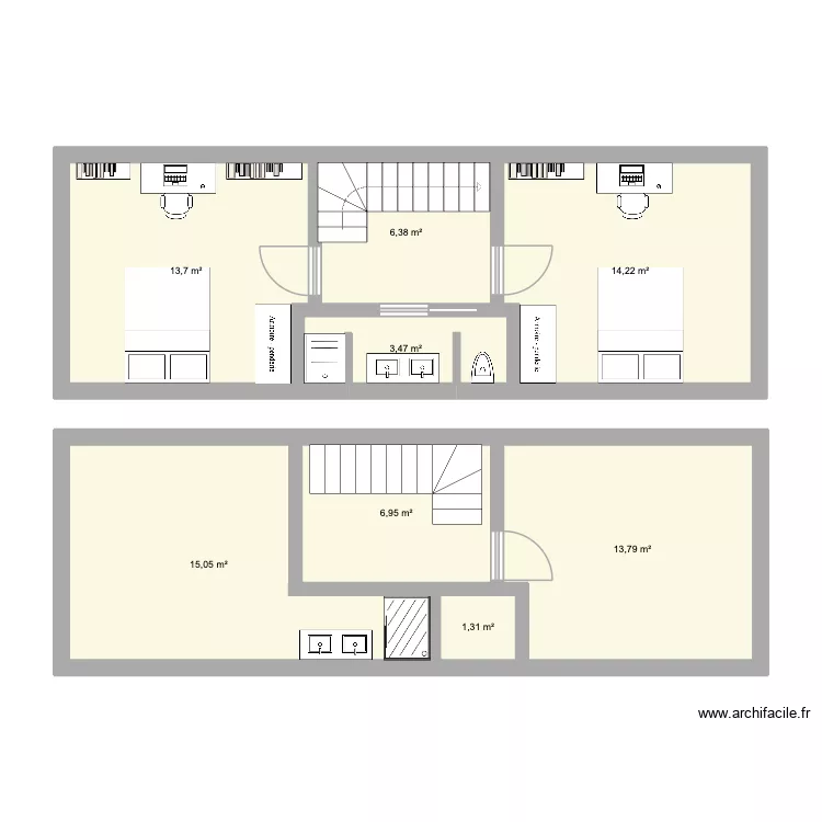 maison2. Plan de 8 et 75 m² maison2. Plan de 8 et 75 m²