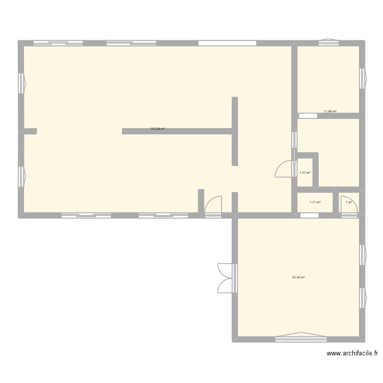 maison catherinre. Plan de 6 pièces et 157 m2