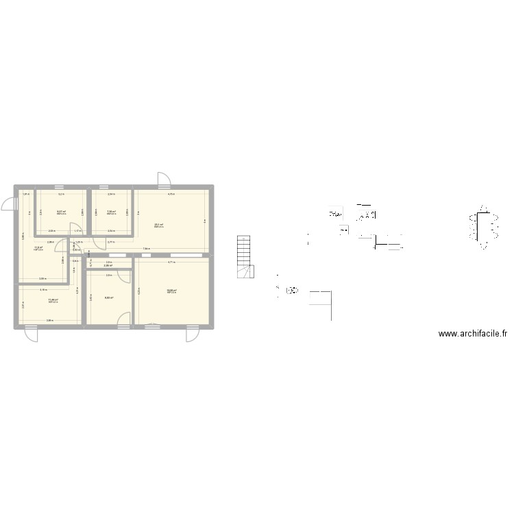 Coulazou RDC project V3 charles remod. Plan de 8 pièces et 95 m2