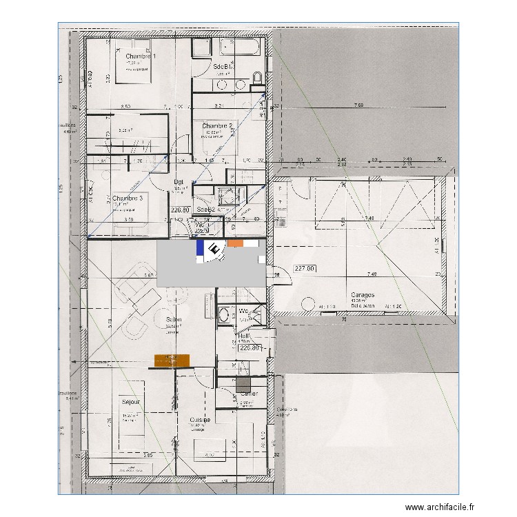 Coin bureau vers garage. Plan de 0 pièce et 0 m2