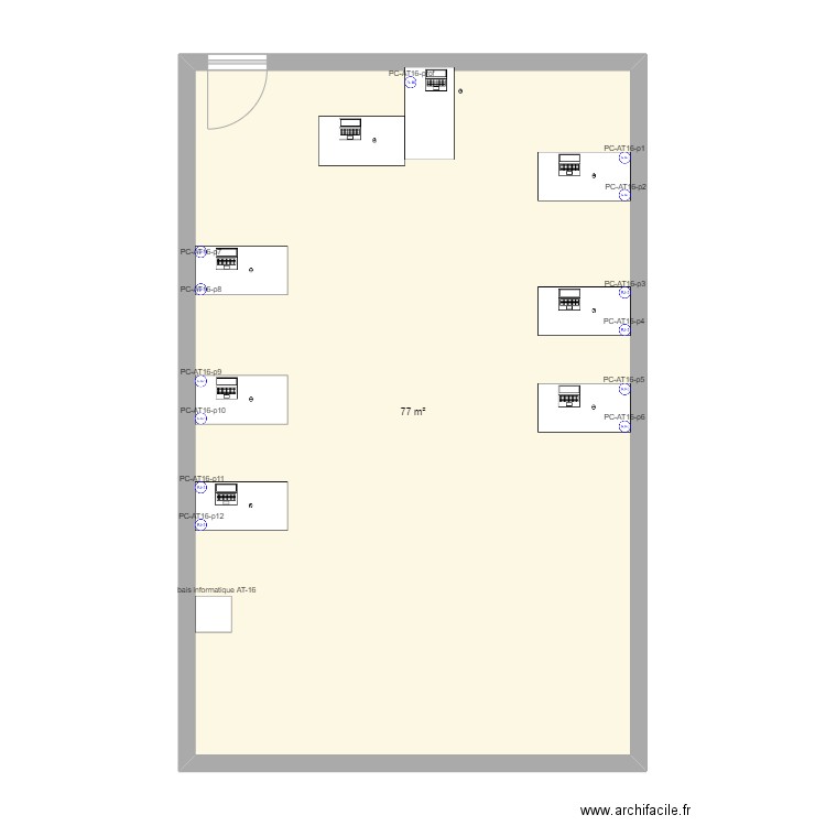 at 16 archi. Plan de 0 pièce et 0 m2