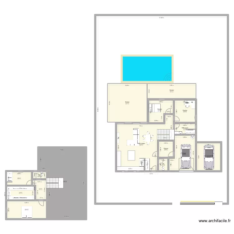 1234. Plan de 12  et 1041 m²