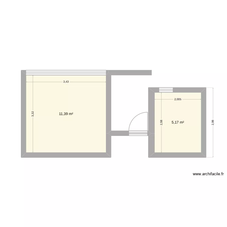 Lopes. Plan de 2  et 17 m²