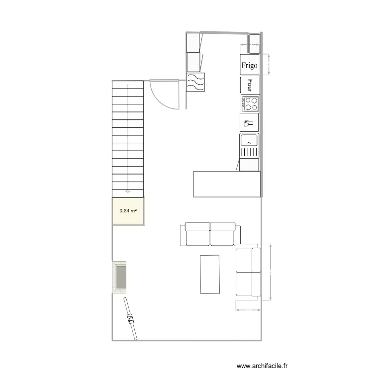 reforma tras obra con cocina 2. Plan de 1  et 1 m²