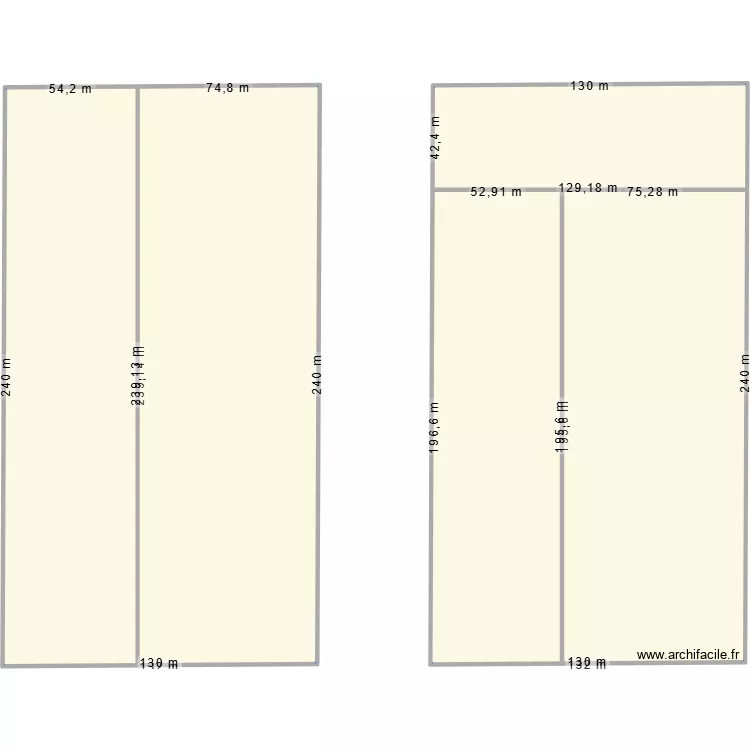 porte entree. Plan de 2  et 61827 m²