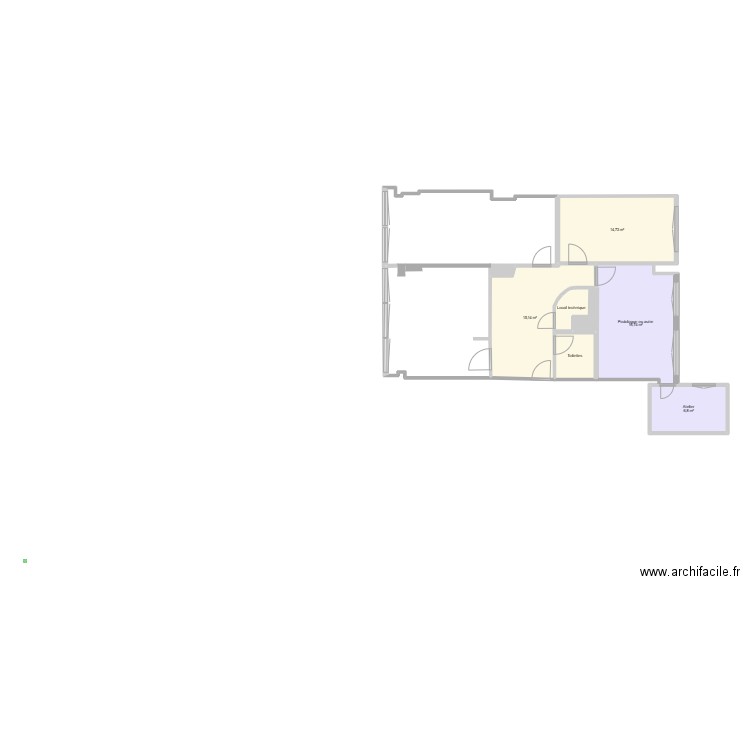 Projet 2 OPMP. Plan de 8 pièces et 60 m2