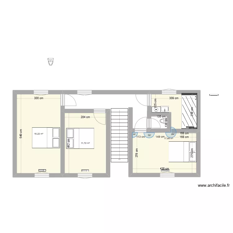 galie etage. Plan de 