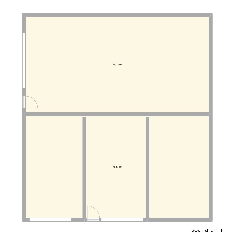 garage vue de haut. Plan de 2 pièces et 155 m2