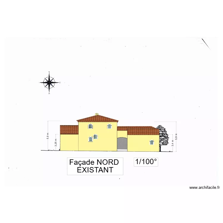 gorguette nord existant. Plan de gorguette nord existant. Plan de