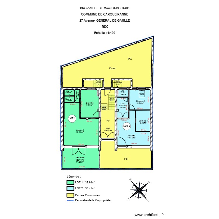 BADOUARD RDC. Plan de 0 pièce et 0 m2