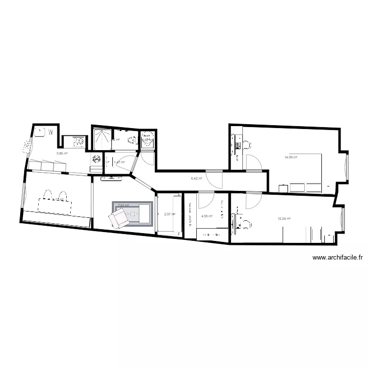 FRESCA v4. Plan de 11 pièces et 67 m²