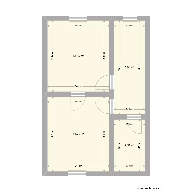 ACBLga15 / 1. Plan de 4  et 42 m²