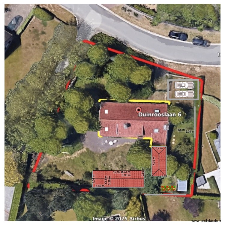 de Panne V10. Plan de 3 pièces et 72 m2