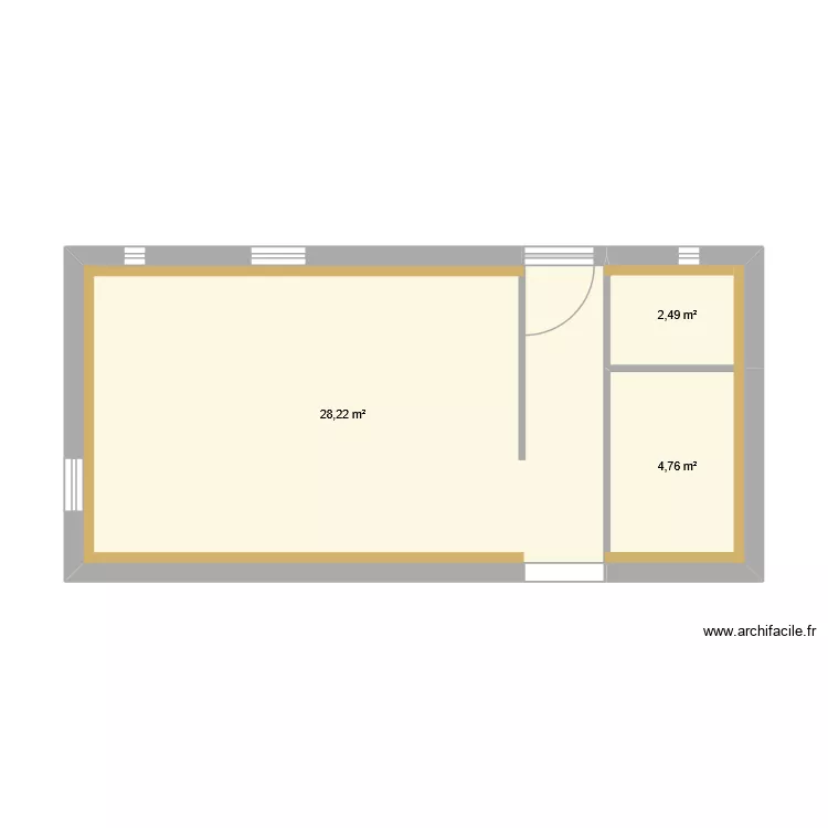 Arriere brut Ouvertures. Plan de 3 et 35 m² Arriere brut Ouvertures. Plan de 3 et 35 m²