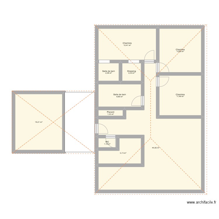 Montaner2. Plan de 11 pièces et 120 m2