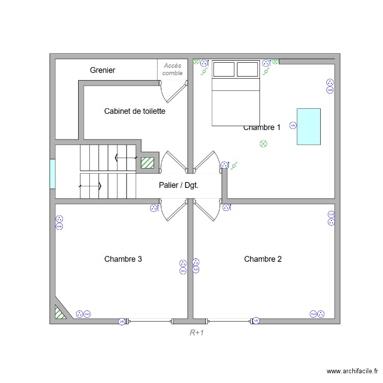 Maison Etage. Plan de 0 pièce et 0 m2