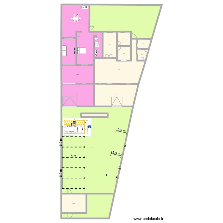 Bras Panon Aménagements 2. Plan de 15 pièces et 709 m2