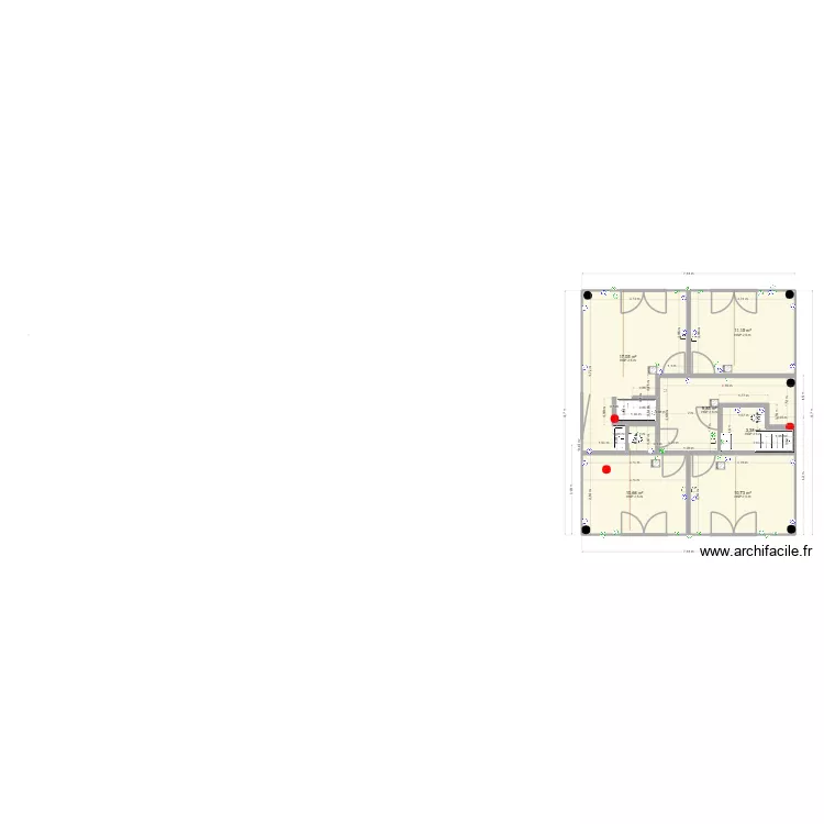 nouv plan + equipement 2 + Lit NOUV sans studio. Plan de 10 pièces et 216 m²