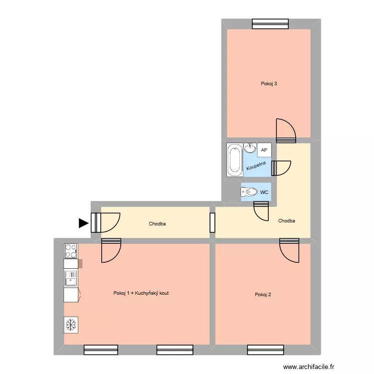 Opavská 768, byt 4. Plan de 12 et 200 m² Opavská 768, byt 4. Plan de 12 et 200 m²
