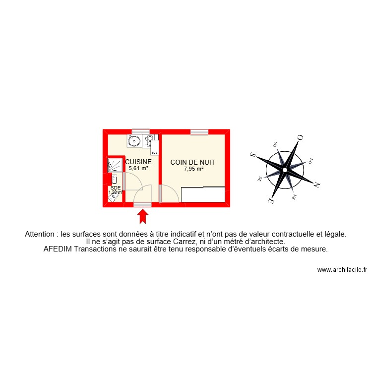 BI30660. Plan de 5 pièces et 16 m2