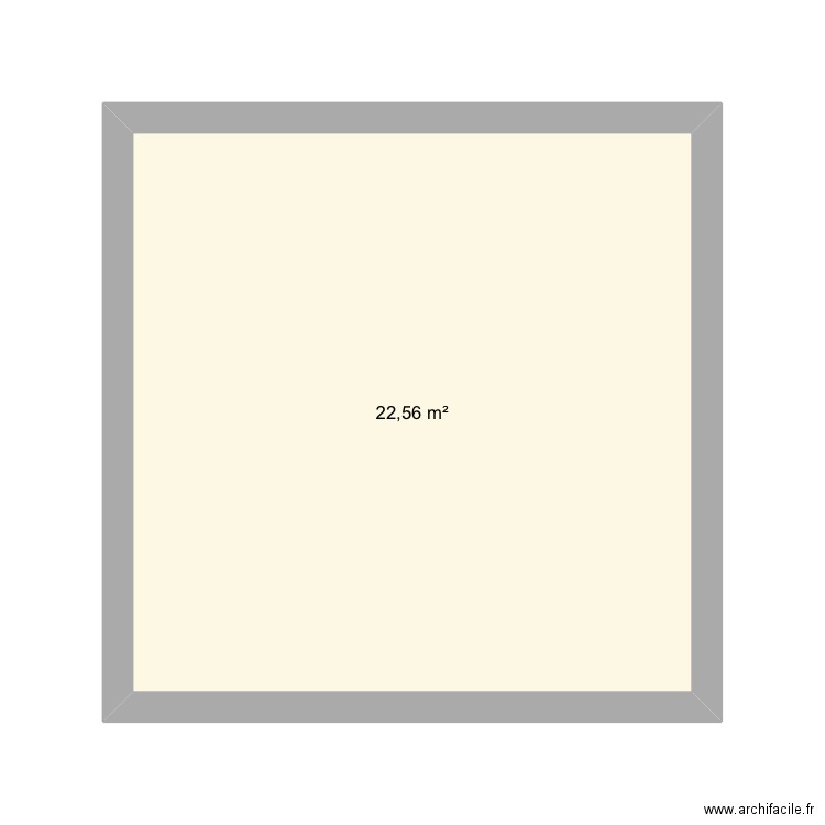 Bureau secrétaire. Plan de 1 pièce et 23 m2