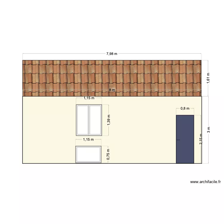 facade. Plan de facade. Plan de
