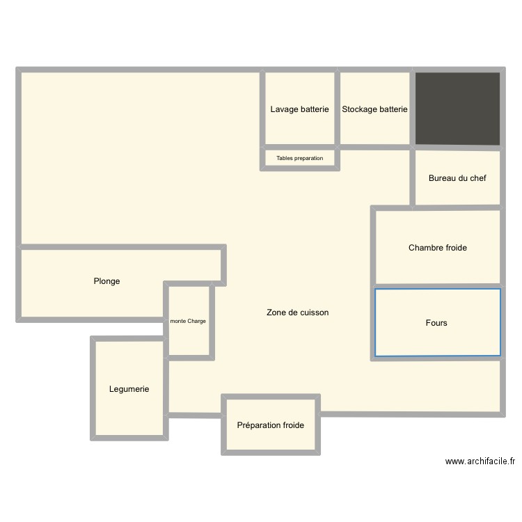 Plan zone cuisson. Plan de 0 pièce et 0 m2