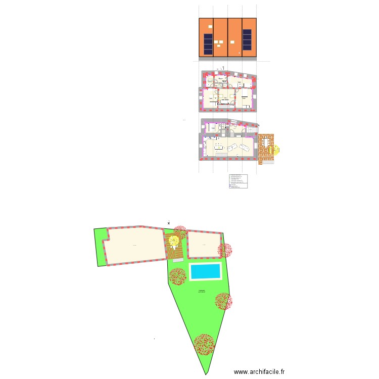 Ballons. Plan de 28 pièces et 294 m2