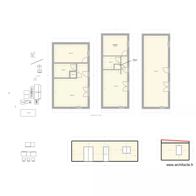 MAISON PREFA 36 m2. Plan de 12 et 160 m² MAISON PREFA 36 m2. Plan de 12 et 160 m²