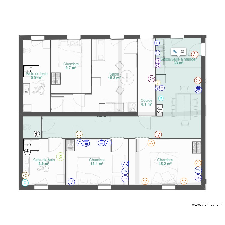 Vegas Pierre 2 Appartement 2 PC. Plan de 0 pièce et 0 m2