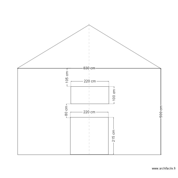 façade OUEST. Plan de 0 pièce et 0 m2