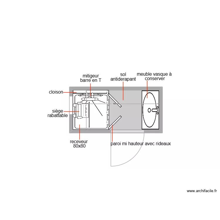 ben rais. Plan de 1  et 2 m²