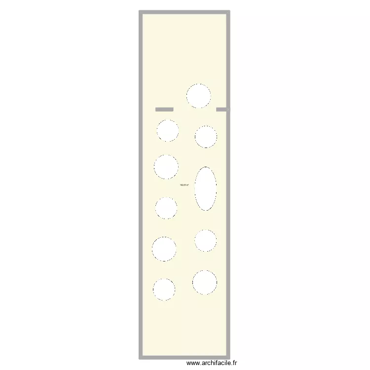 Plan tables rondes. Plan de 1 et 193 m² Plan tables rondes. Plan de 1 et 193 m²