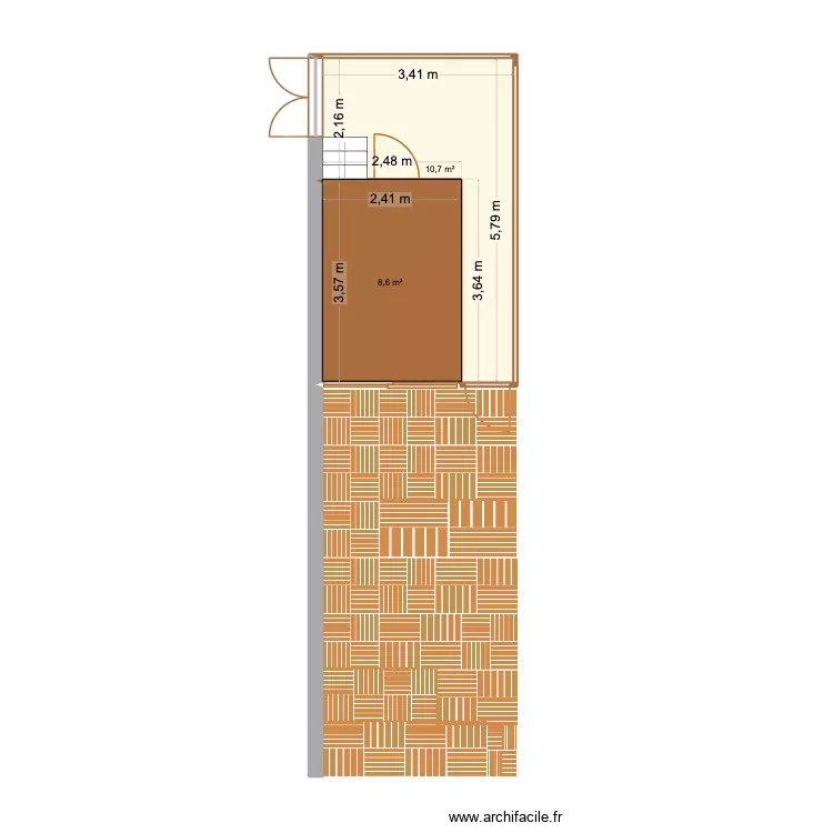 EXTENSION. Plan de 2 et 19 m² EXTENSION. Plan de 2 et 19 m²