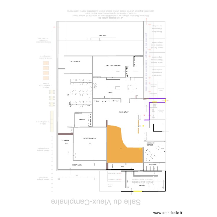 La Fabrique à Jouets. Plan de 9 pièces et 887 m2