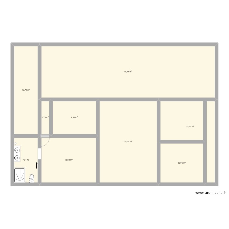 Projet maison. Plan de 0 pièce et 0 m2