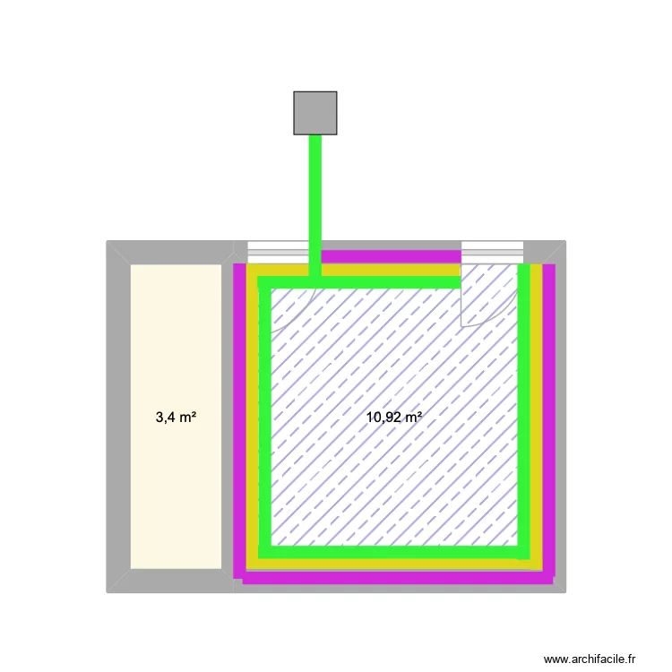 LASQUIEZ - CUVELAGE. Plan de 2  et 14 m²
