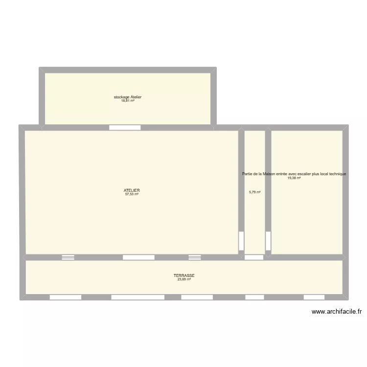 DEPOT ESPOEY. Plan de 5  et 125 m²