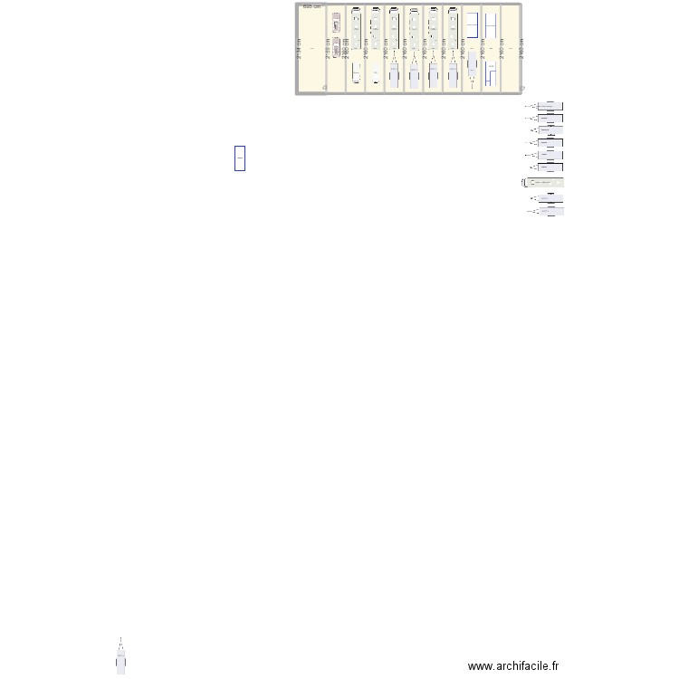 hangar V2. Plan de 12 pièces et 1159 m2
