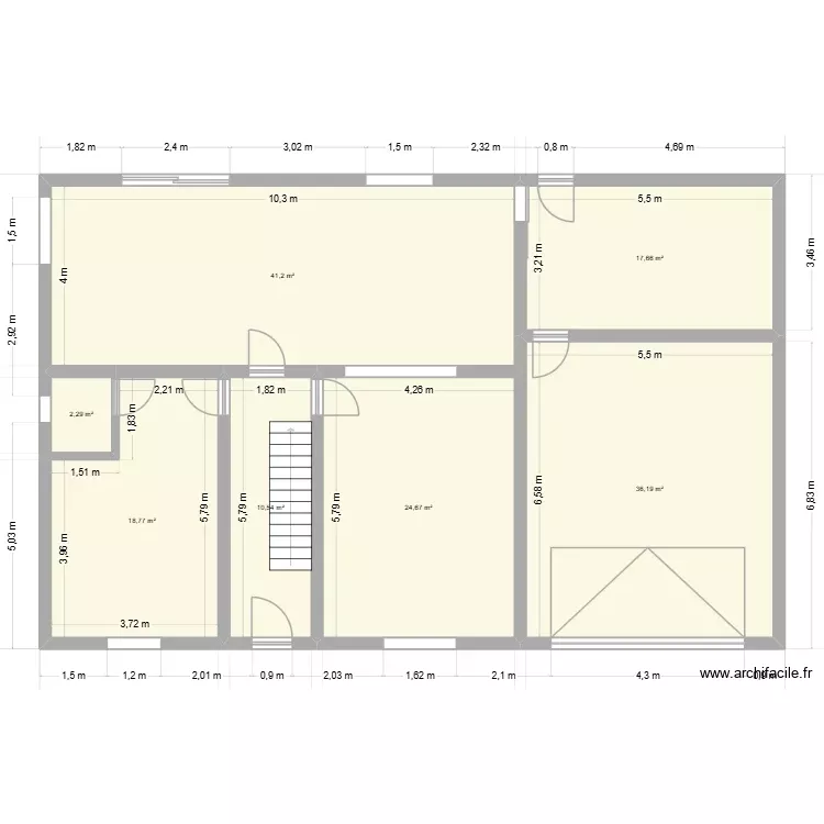 RDC Agimont. Plan de 7 Pièces et 151 m² RDC Agimont. Plan de 7 Pièces et 151 m²