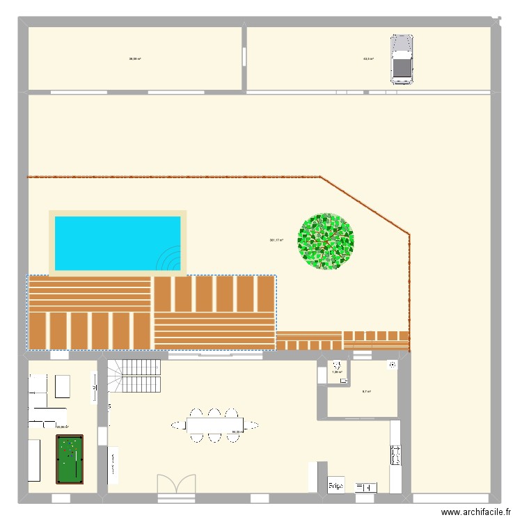 Maison st jean. Plan de 7 pièces et 574 m2