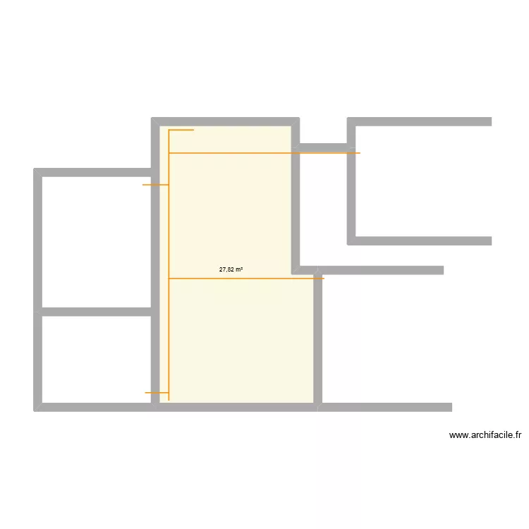 rouzic le foeil. Plan de 1 Pièce et 28 m²