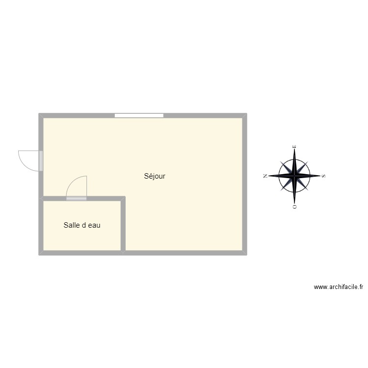 PLAN 2404 MICHAUD R+1. Plan de 2 pièces et 16 m2