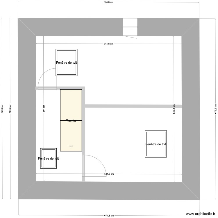 schéma 2 eme étage . Plan de 0 pièce et 0 m2