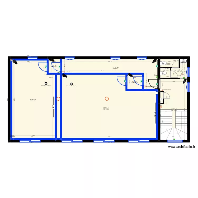 MJ music studio - lot sécurité R+1. Plan de 14 et 149 m² MJ music studio - lot sécurité R+1. Plan de 14 et 149 m²