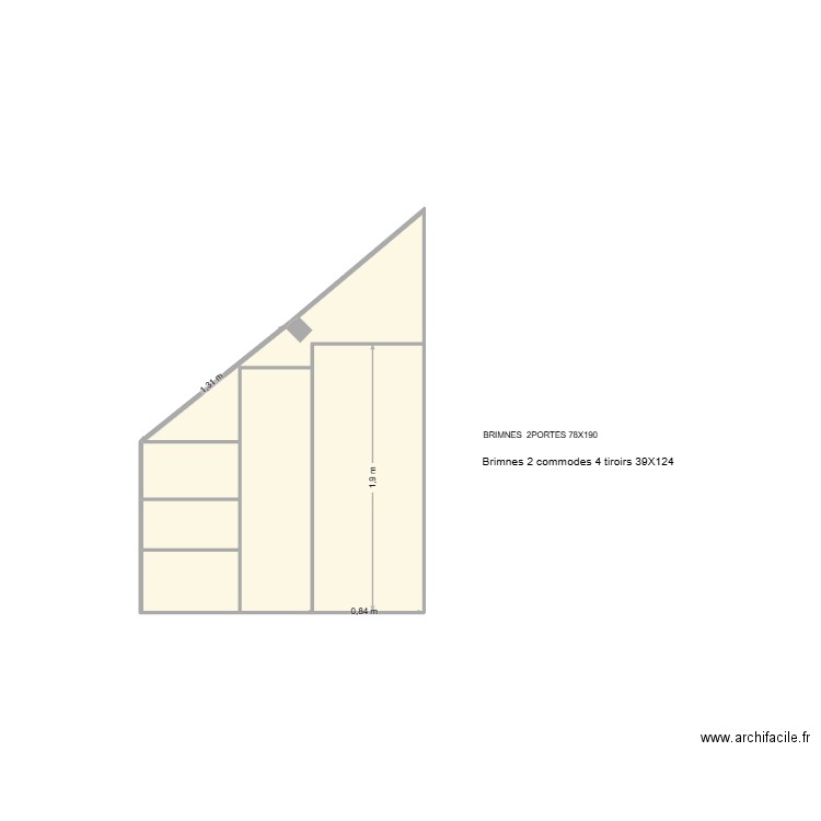 DRESSING 3. Plan de 6 pièces et 4 m2